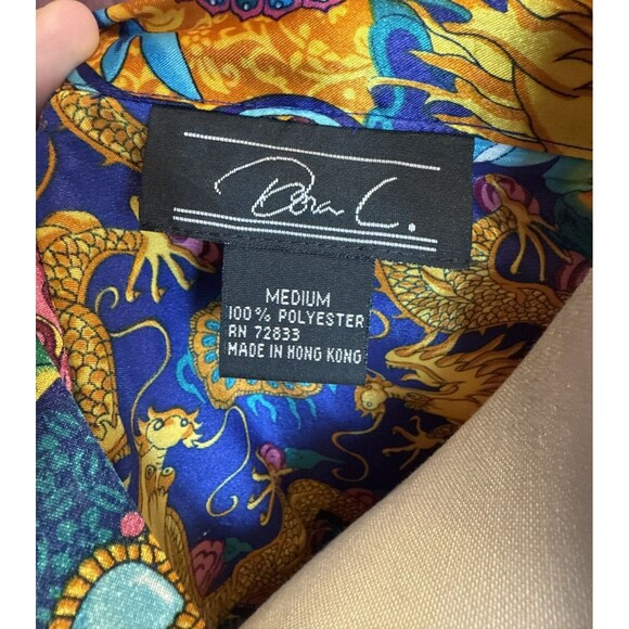 Vintage Dora C. Robe Kimono Floral Asian Multicolor Long Satin - Picture 7 of 9